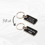 Personalised Name Metal Keychain In Square Shape