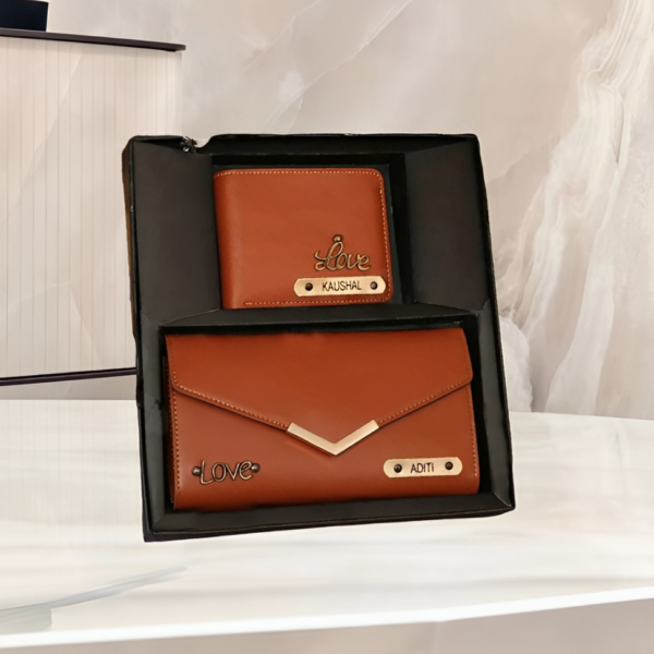 Customised Couple Wallet and Clutch Combo