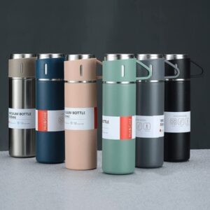 Personalised Thermos Cup Set Travel Coffee Tea Mug Vacuum Flask Gift Box